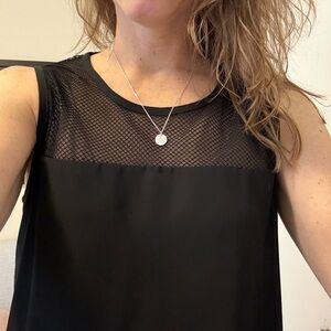 Barney’s New York medium black mesh top tank
